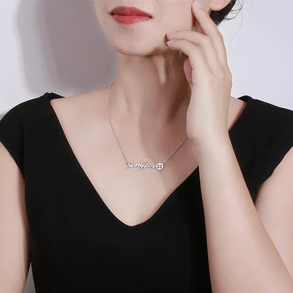 Necklaces Personalized Name Emoji Necklace Sterling Silver Belbren