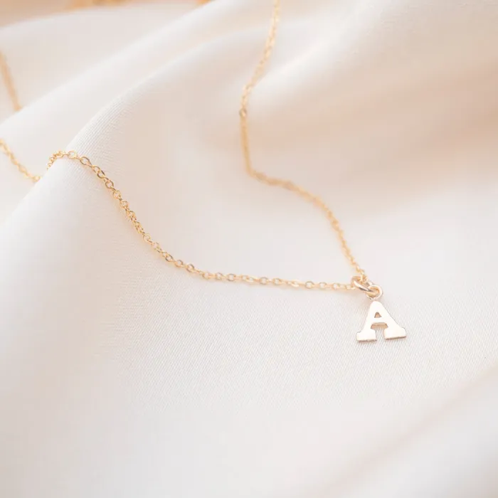 Necklaces TheRoseGypsy Gold Filled Letter Necklace Letter Charm