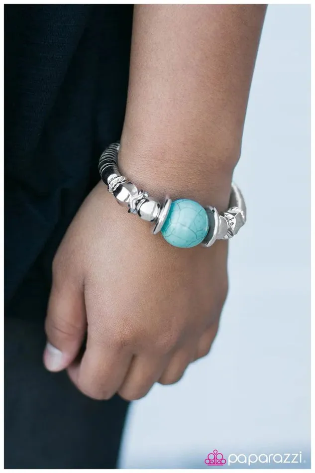 Paparazzi Bracelet Brace Yourself Blue Paparazzi Jewelry Bracelets