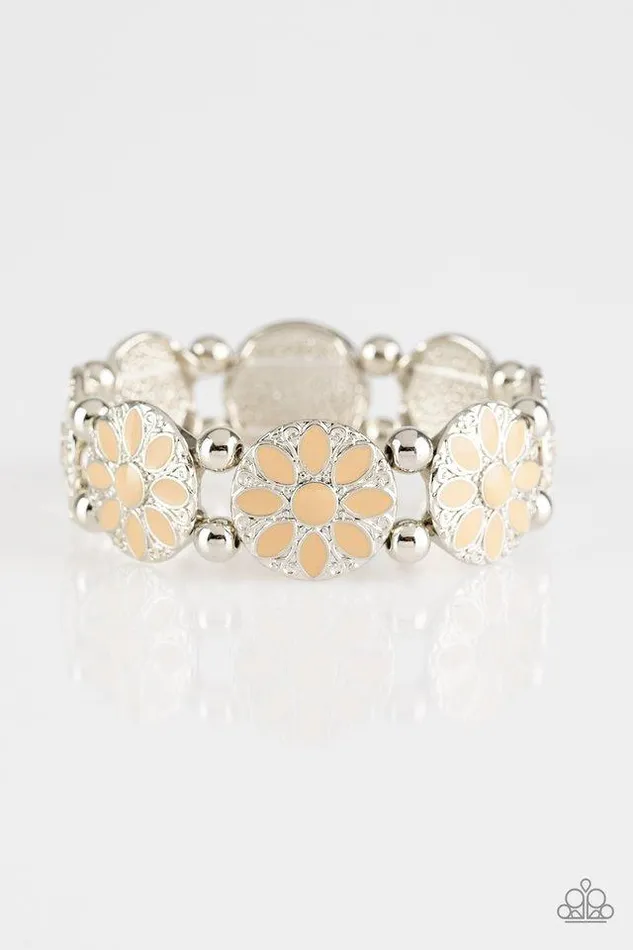 Paparazzi Bracelet Dancing Dahlias Brown Paparazzi Jewelry Bracelets