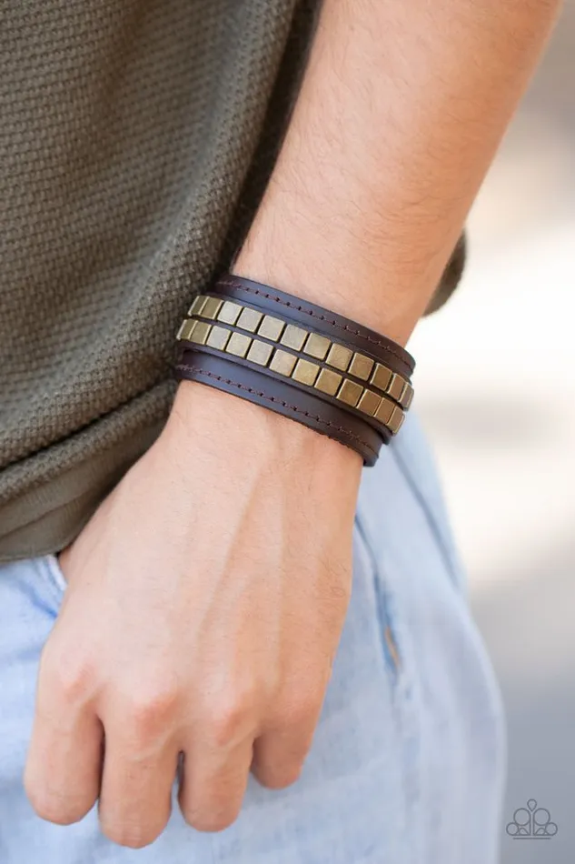 Paparazzi Bracelet Engine Room Brown Paparazzi Jewelry Bracelets