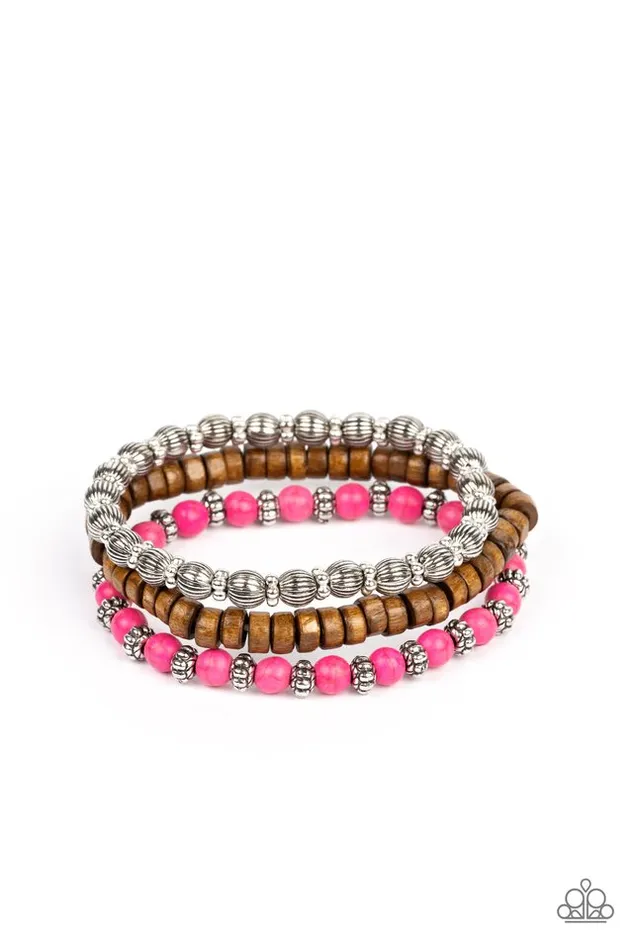 Paparazzi Bracelet ESCAPADE Route Pink Paparazzi Jewelry Bracelets Paparazzi Bracelet ESCAPADE Route Pink Paparazzi Jewelry Bracelets