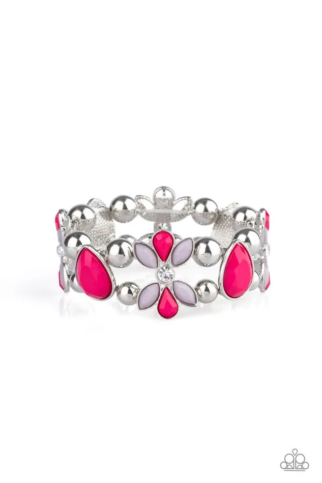 Paparazzi Bracelet Fabulously Flourishing Pink Paparazzi Jewelry Bracelets