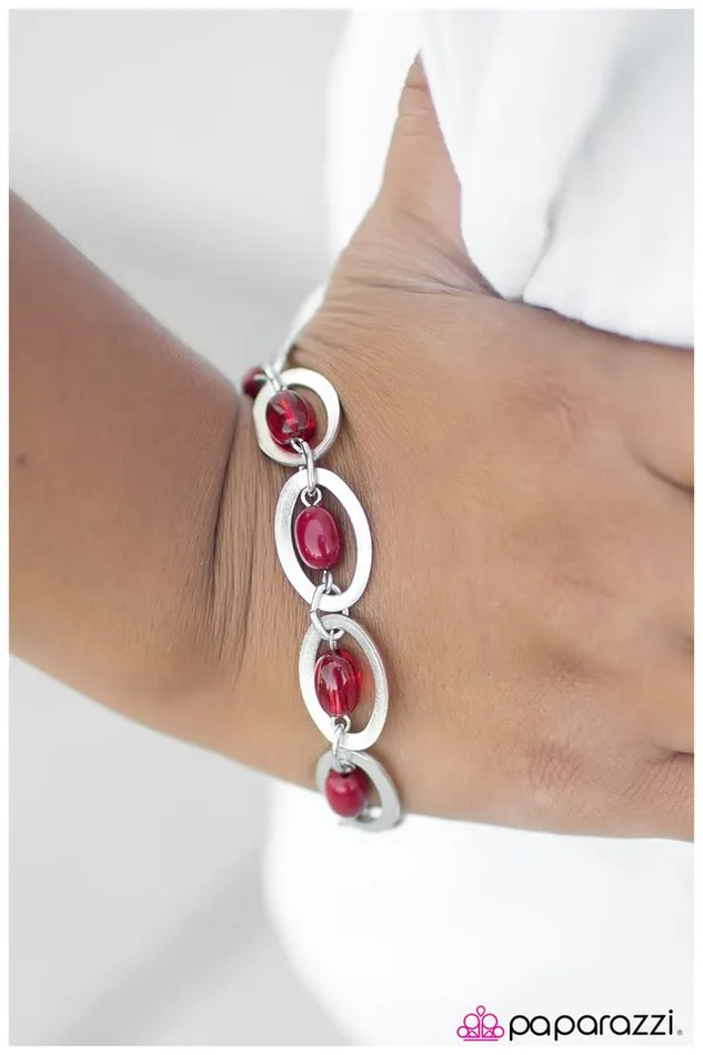 Paparazzi Bracelet SciFi Queen Red Paparazzi Jewelry Bracelets