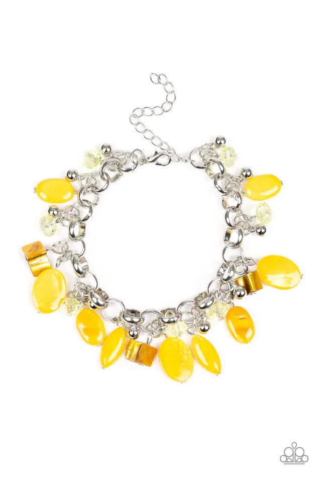 Paparazzi Bracelet Seashore Sailing Yellow Paparazzi Jewelry Bracelets