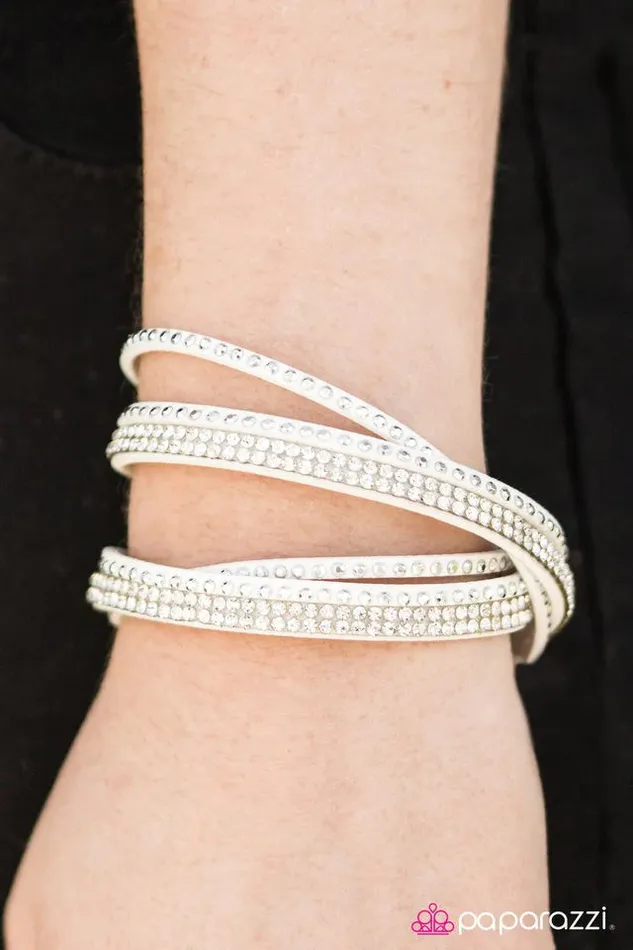 Paparazzi Bracelet Slim Pickings White Paparazzi Jewelry Bracelets