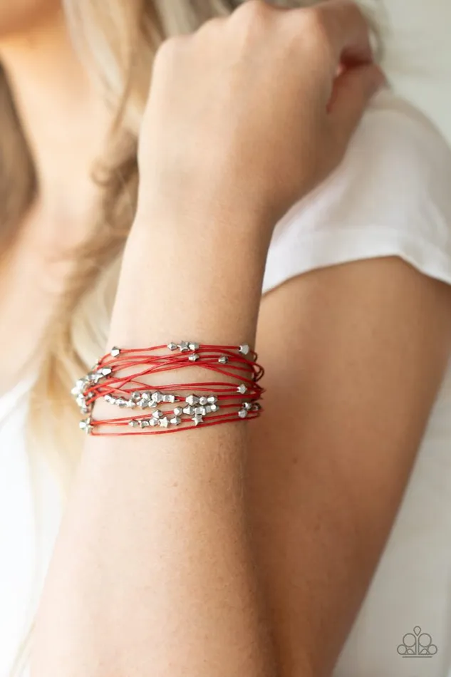 Paparazzi Bracelet StarStudded Affair Red Paparazzi Jewelry Bracelets