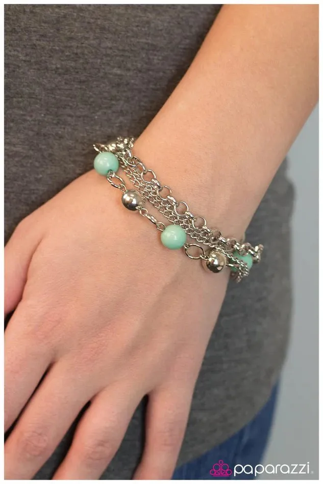 Paparazzi Bracelet Summer Zephyr Green Paparazzi Jewelry Bracelets