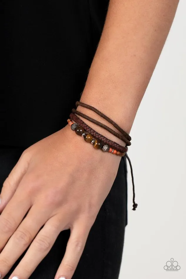 Paparazzi Bracelet Tundra Tracker Orange Paparazzi Jewelry Bracelets