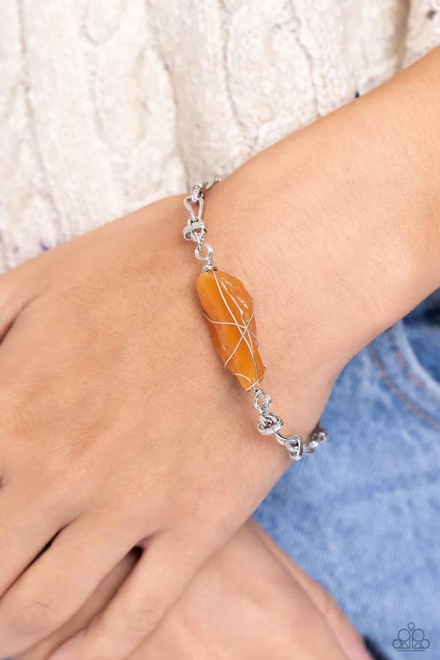 Paparazzi Bracelet Whimsically Wrapped Orange Paparazzi Jewelry Bracelets