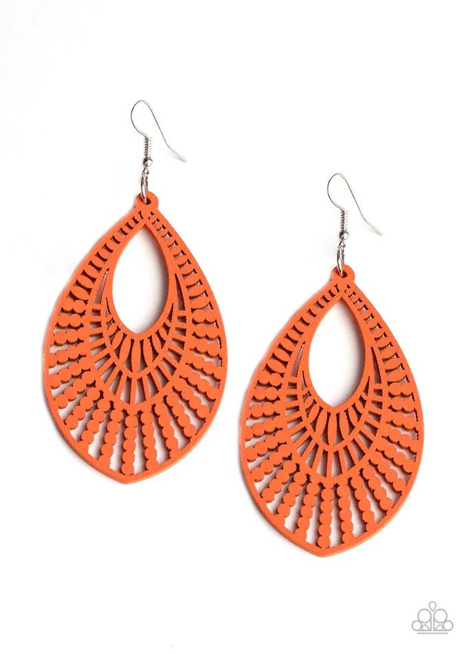 Paparazzi Earring Bermuda Breeze Orange Paparazzi Jewelry Earrings