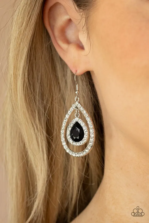 Paparazzi Earring Blushing Bride Black Paparazzi Jewelry Earrings