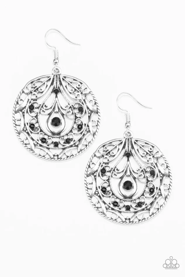Paparazzi Earring Choose To Sparkle Black Paparazzi Jewelry Earrings