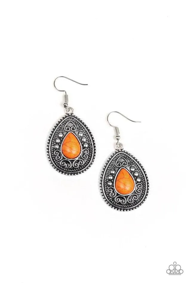 Paparazzi Earring Desert Nirvana Orange Paparazzi Jewelry Earrings
