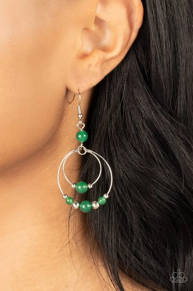Paparazzi Earring Eco Eden Green Paparazzi Jewelry Earrings