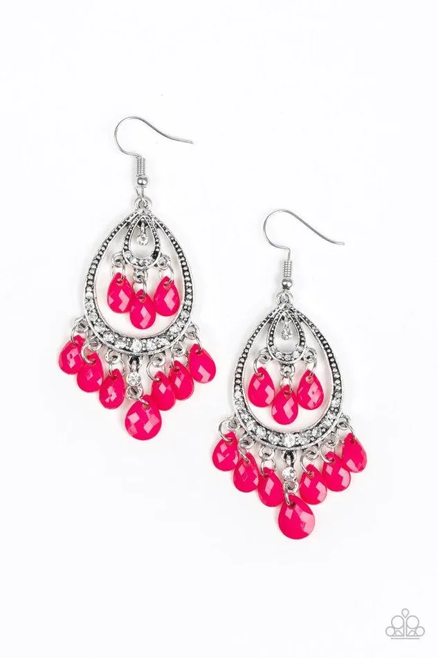 Paparazzi Earring Gorgeously Genie Pink Paparazzi Jewelry Earrings