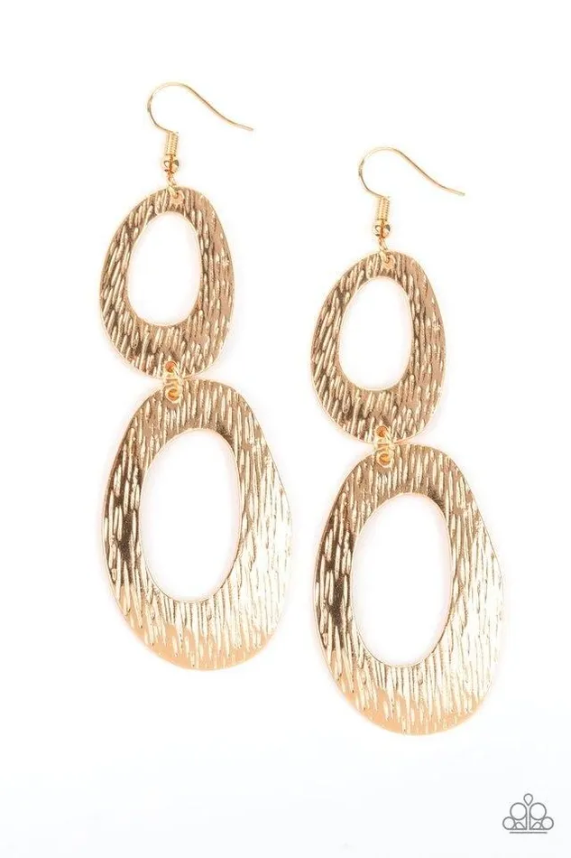 Paparazzi Earring Ive SHEEN It All Gold Paparazzi Jewelry Earrings