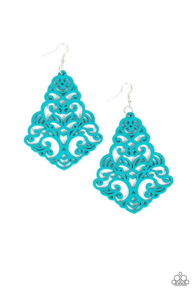 Paparazzi Earring Powers of ZEN Blue Paparazzi Jewelry Earrings