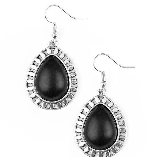 Paparazzi Earring Sahara Serenity Black Paparazzi Jewelry Earrings