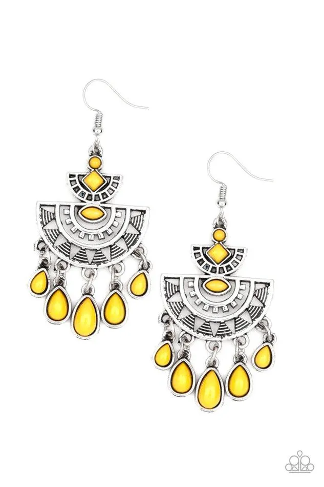 Paparazzi Earring SOL Searching Yellow Paparazzi Jewelry Earrings