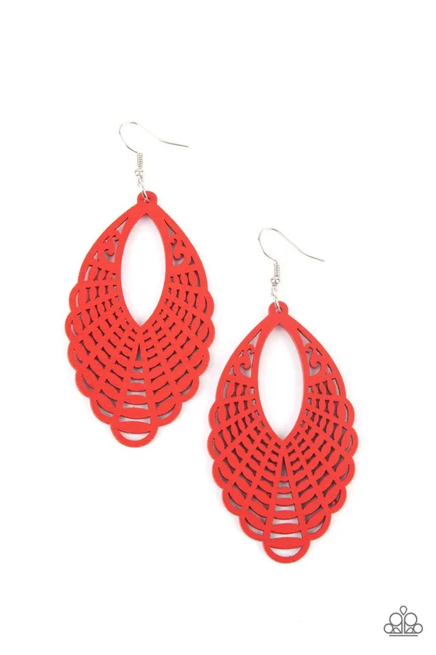 Paparazzi Earring Tahiti Tankini Red Paparazzi Jewelry Earrings Paparazzi Earring Tahiti Tankini Red Paparazzi Jewelry Earrings
