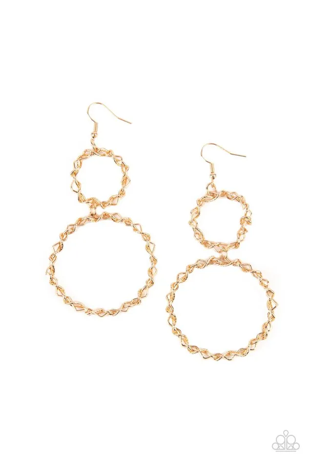 Paparazzi Earring Twist of FABULOUS Gold Paparazzi Jewelry Earrings Paparazzi Earring Twist of FABULOUS Gold Paparazzi Jewelry Earrings