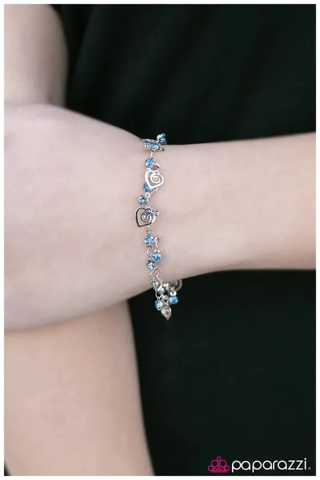 Paparazzi Jewelry Bracelets Paparazzi Bracelet Be My Valentine Blue