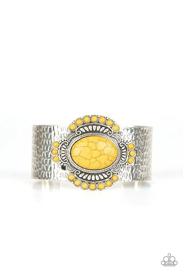Paparazzi Jewelry Bracelets Paparazzi Bracelet Canyon Crafted Yellow