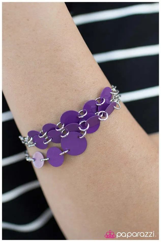 Paparazzi Jewelry Bracelets Paparazzi Bracelet Disco Fever Purple
