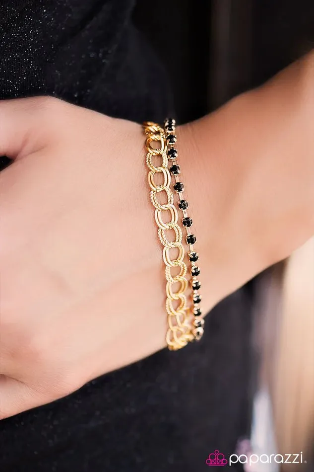 Paparazzi Jewelry Bracelets Paparazzi Bracelet Double Time Gold