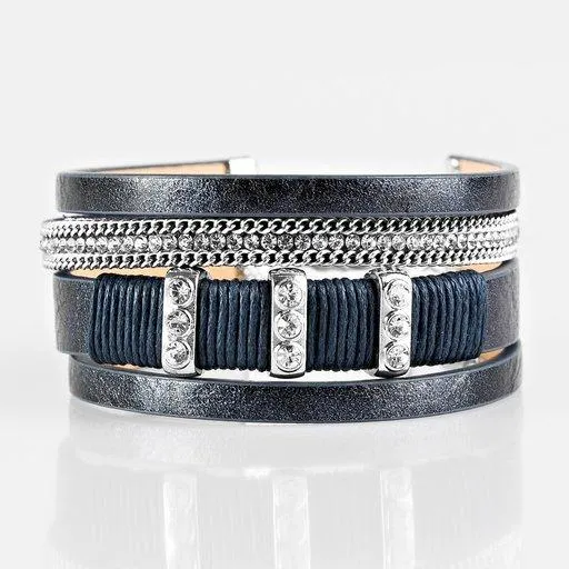 Paparazzi Jewelry Bracelets Paparazzi Bracelet FAME Night Blue