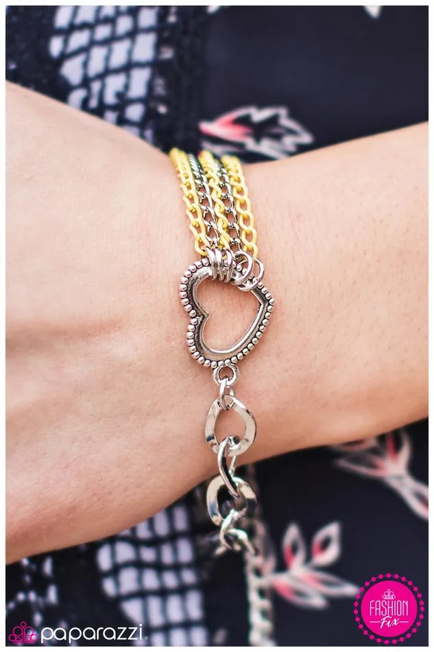 Paparazzi Jewelry Bracelets Paparazzi Bracelet First Date Yellow