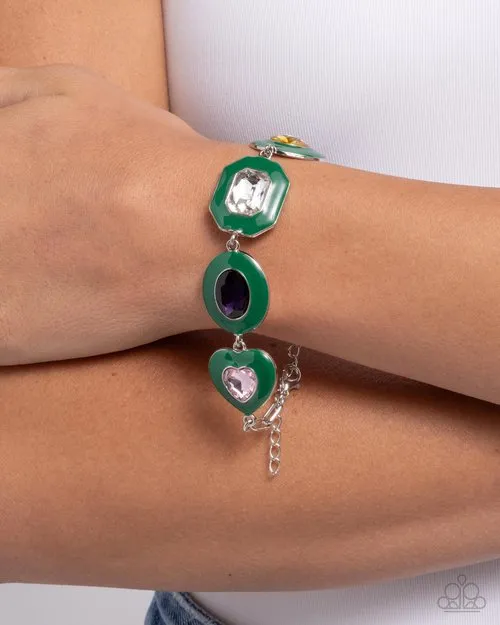 Paparazzi Jewelry Bracelets Paparazzi Bracelet Glazed Guest Green