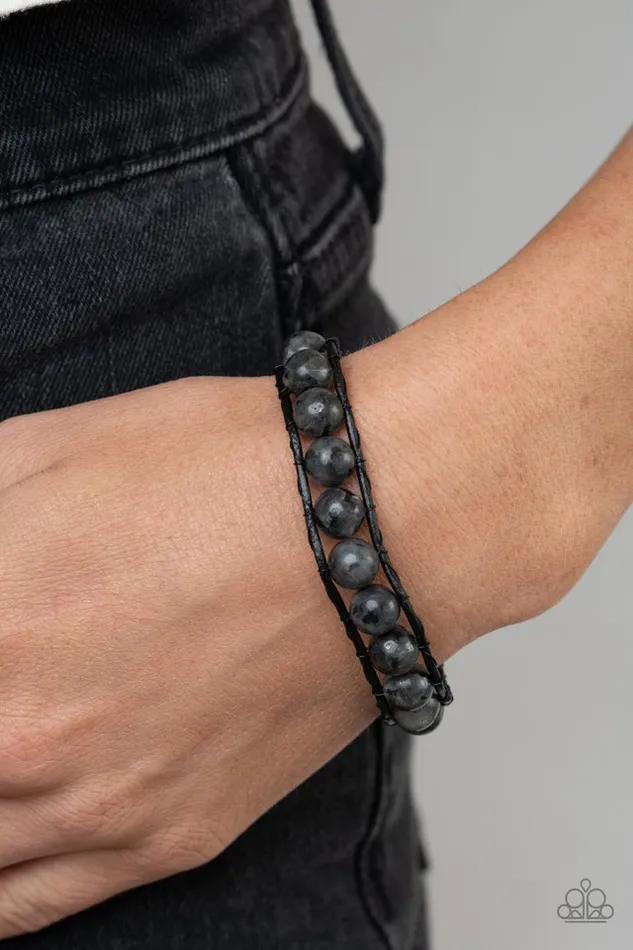 Paparazzi Jewelry Bracelets Paparazzi Bracelet Homespun Stones Black