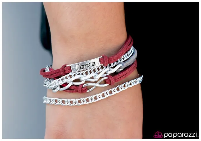 Paparazzi Jewelry Bracelets Paparazzi Bracelet I Will Never Break Your Heart Red