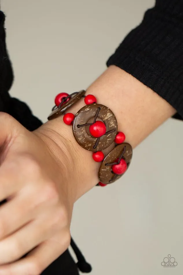 Paparazzi Jewelry Bracelets Paparazzi Bracelet Island Adventure Red