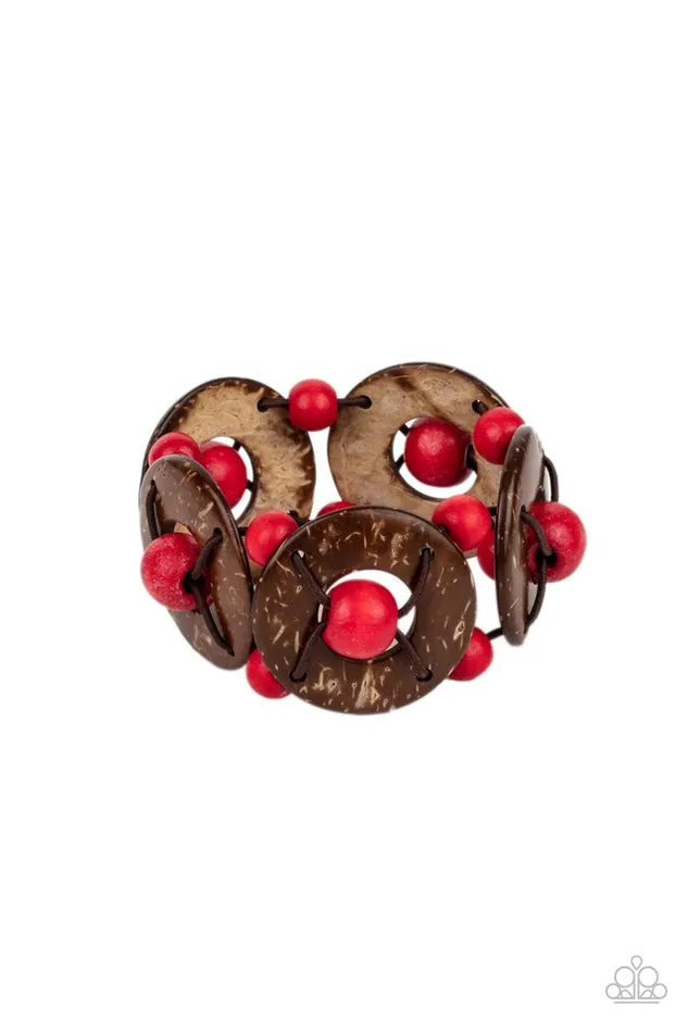 Paparazzi Jewelry Bracelets Paparazzi Bracelet Island Adventure Red Paparazzi Jewelry Bracelets Paparazzi Bracelet Island Adventure Red