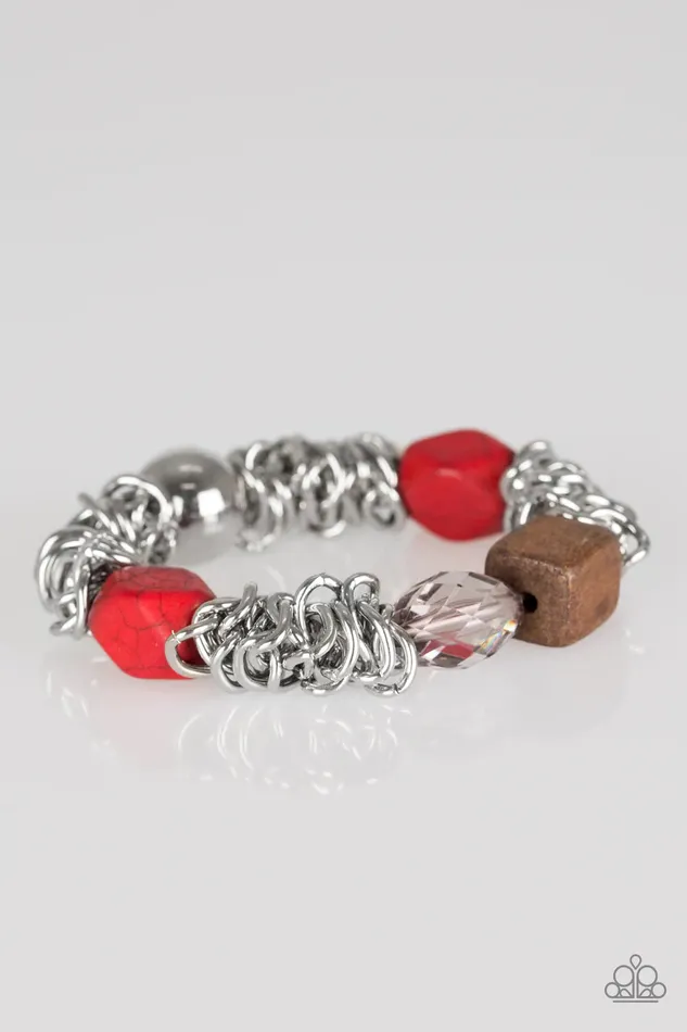 Paparazzi Jewelry Bracelets Paparazzi Bracelet Mesmerizingly Magmatic Red