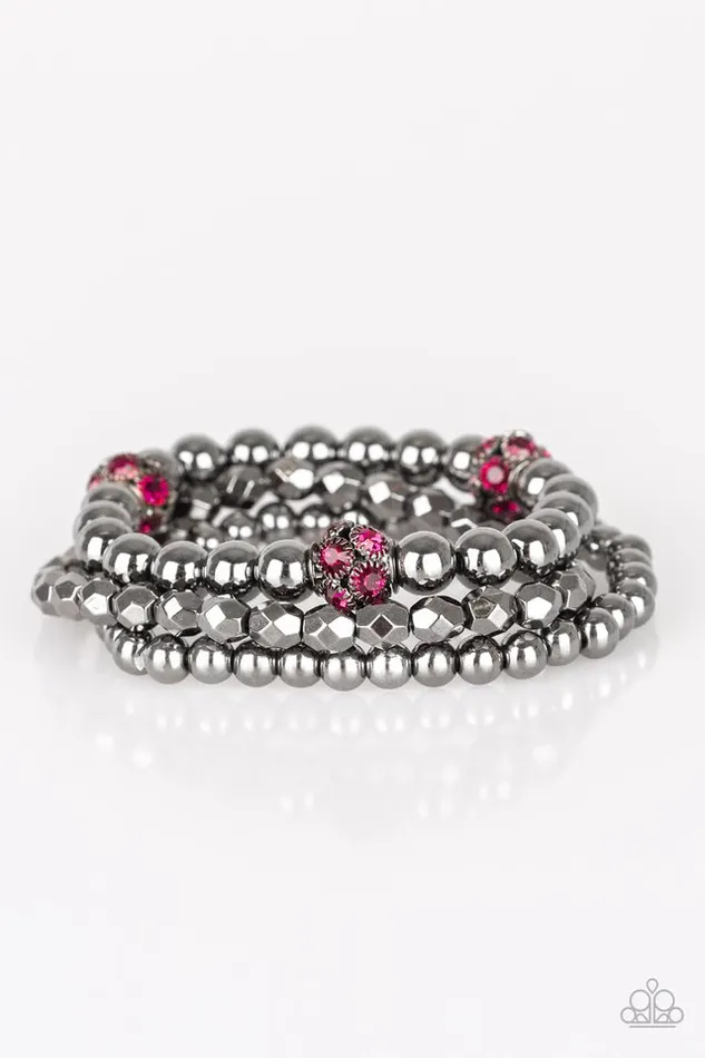 Paparazzi Jewelry Bracelets Paparazzi Bracelet Noticeably Noir Pink Paparazzi Jewelry Bracelets Paparazzi Bracelet Noticeably Noir Pink