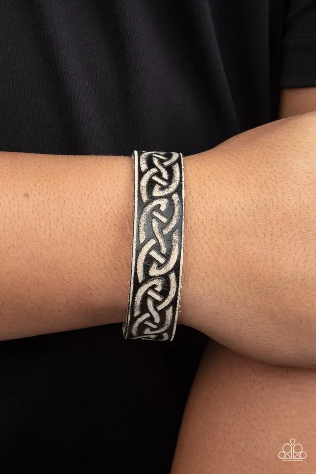 Paparazzi Jewelry Bracelets Paparazzi Bracelet Rebel Runes Black