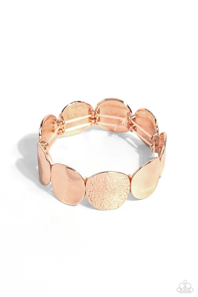 Paparazzi Jewelry Bracelets Paparazzi Bracelet Rippling Record Rose Gold Paparazzi Jewelry Bracelets Paparazzi Bracelet Rippling Record Rose Gold