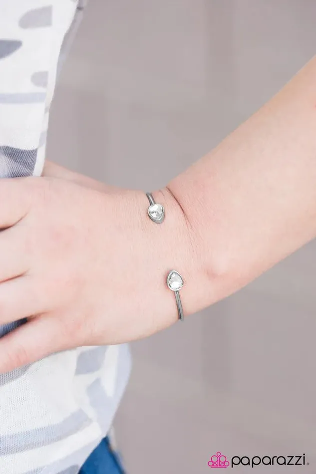 Paparazzi Jewelry Bracelets Paparazzi Bracelet Risk of Rain White