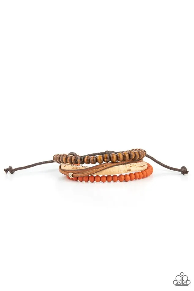 Paparazzi Jewelry Bracelets Paparazzi Bracelet STACK To Basics Orange Paparazzi Jewelry Bracelets Paparazzi Bracelet STACK To Basics Orange