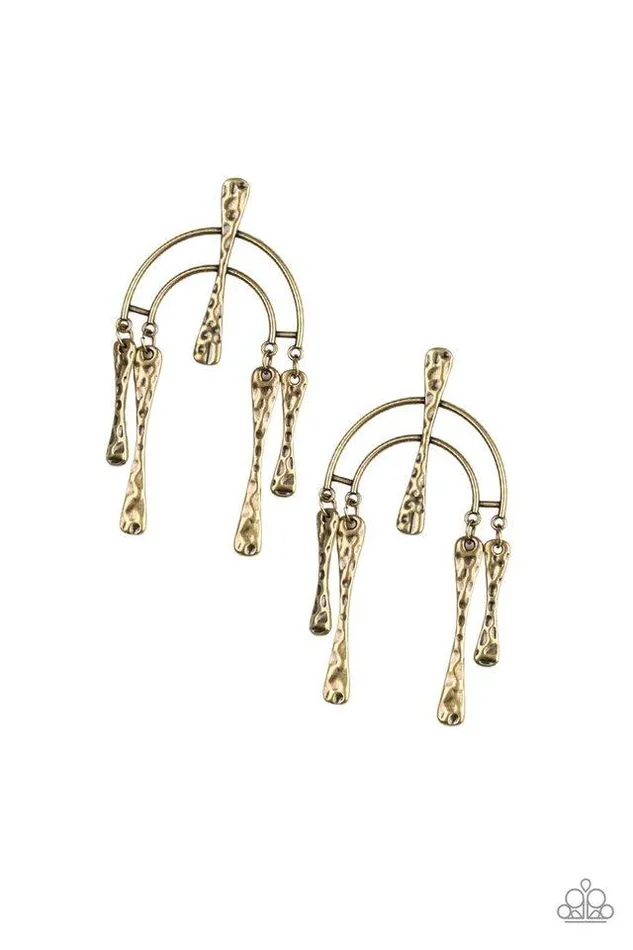 Paparazzi Jewelry Earrings Paparazzi Earring ARTIFACTS Of Life Brass Paparazzi Jewelry Earrings Paparazzi Earring ARTIFACTS Of Life Brass