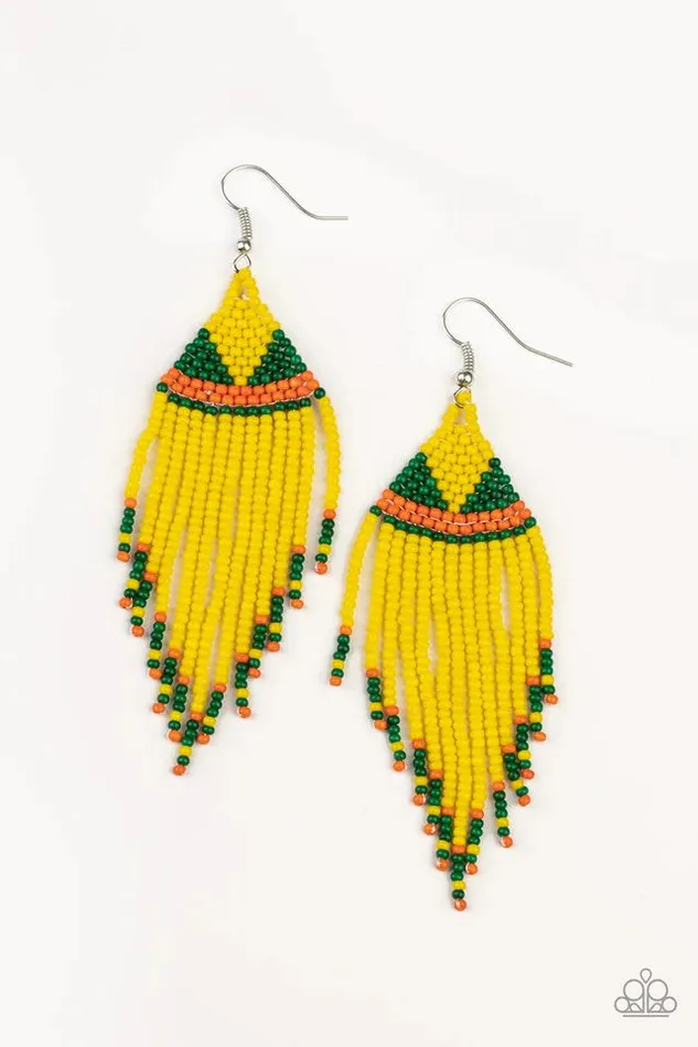 Paparazzi Jewelry Earrings Paparazzi Earring BEADazzle Me Yellow