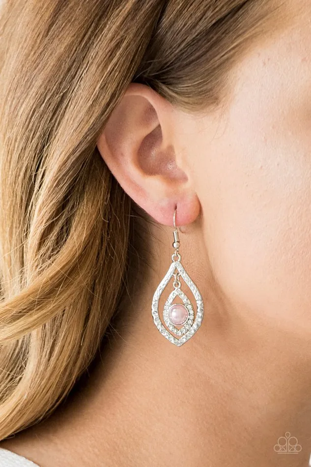 Paparazzi Jewelry Earrings Paparazzi Earring Breaking Glass Ceilings Pink