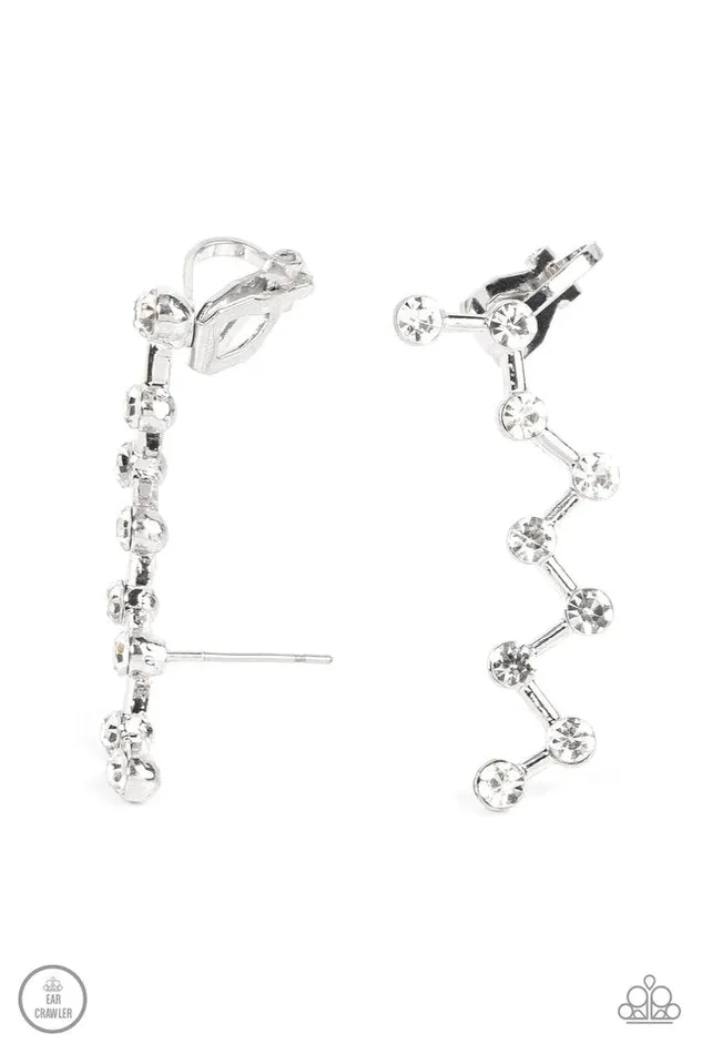 Paparazzi Jewelry Earrings Paparazzi Earring Clamoring Constellations White Paparazzi Jewelry Earrings Paparazzi Earring Clamoring Constellations White