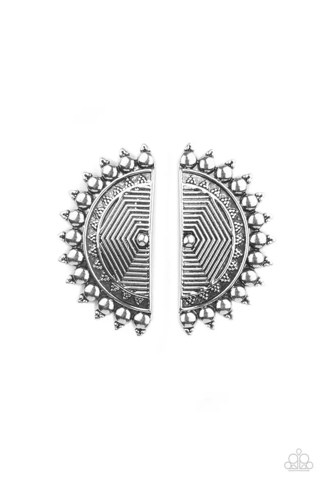 Paparazzi Jewelry Earrings Paparazzi Earring Fiercely Fanned Out Silver Paparazzi Jewelry Earrings Paparazzi Earring Fiercely Fanned Out Silver