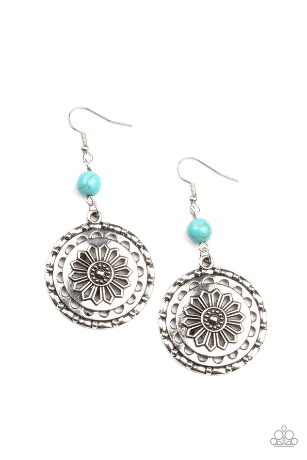 Paparazzi Jewelry Earrings Paparazzi Earring Flowering Frontiers Blue Paparazzi Jewelry Earrings Paparazzi Earring Flowering Frontiers Blue