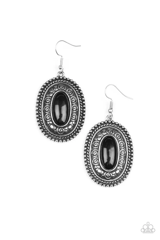 Paparazzi Jewelry Earrings Paparazzi Earring Haute Hacienda Black